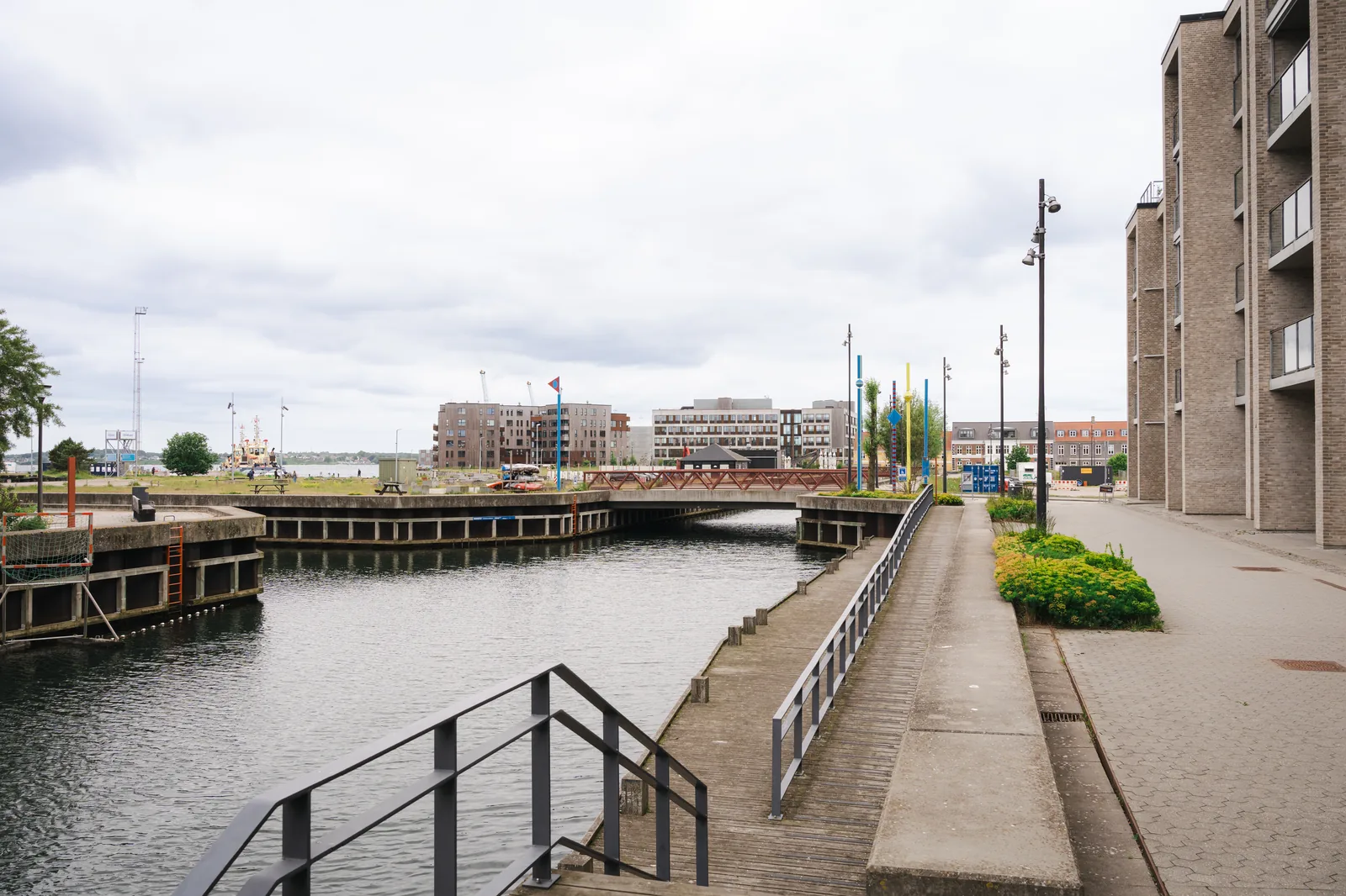 Kanalbyen med moderne havneboliger